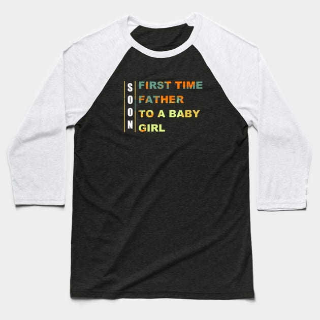 vintage promoted to father first time father Baseball T-Shirt by A Comic Wizard